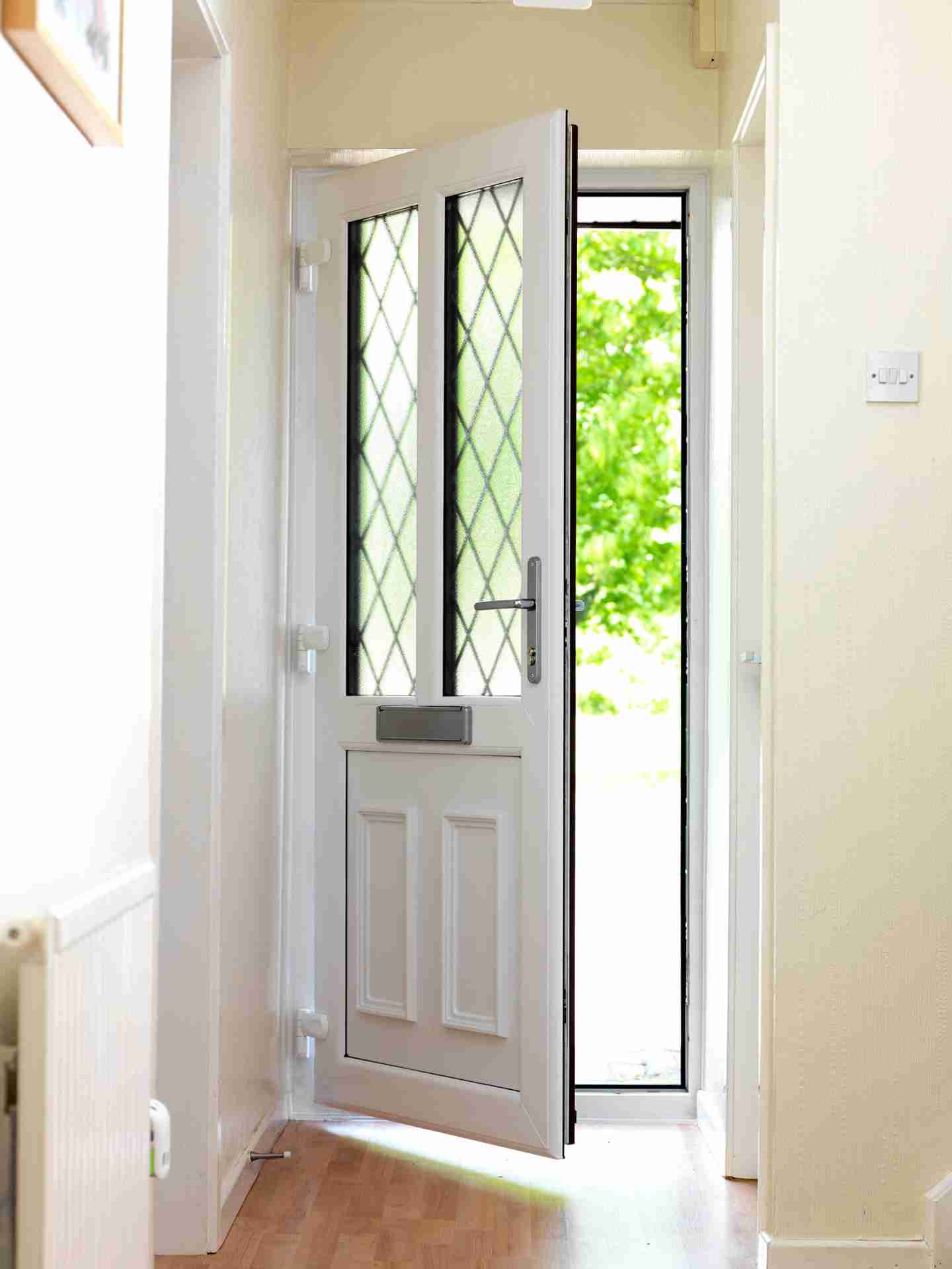 upvc door - open door into hallway